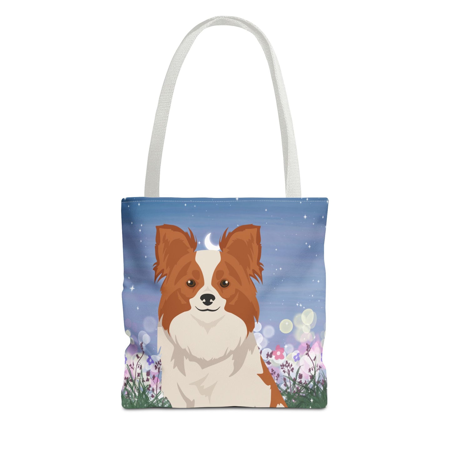 Papillon Dog Tote Bag 13x13