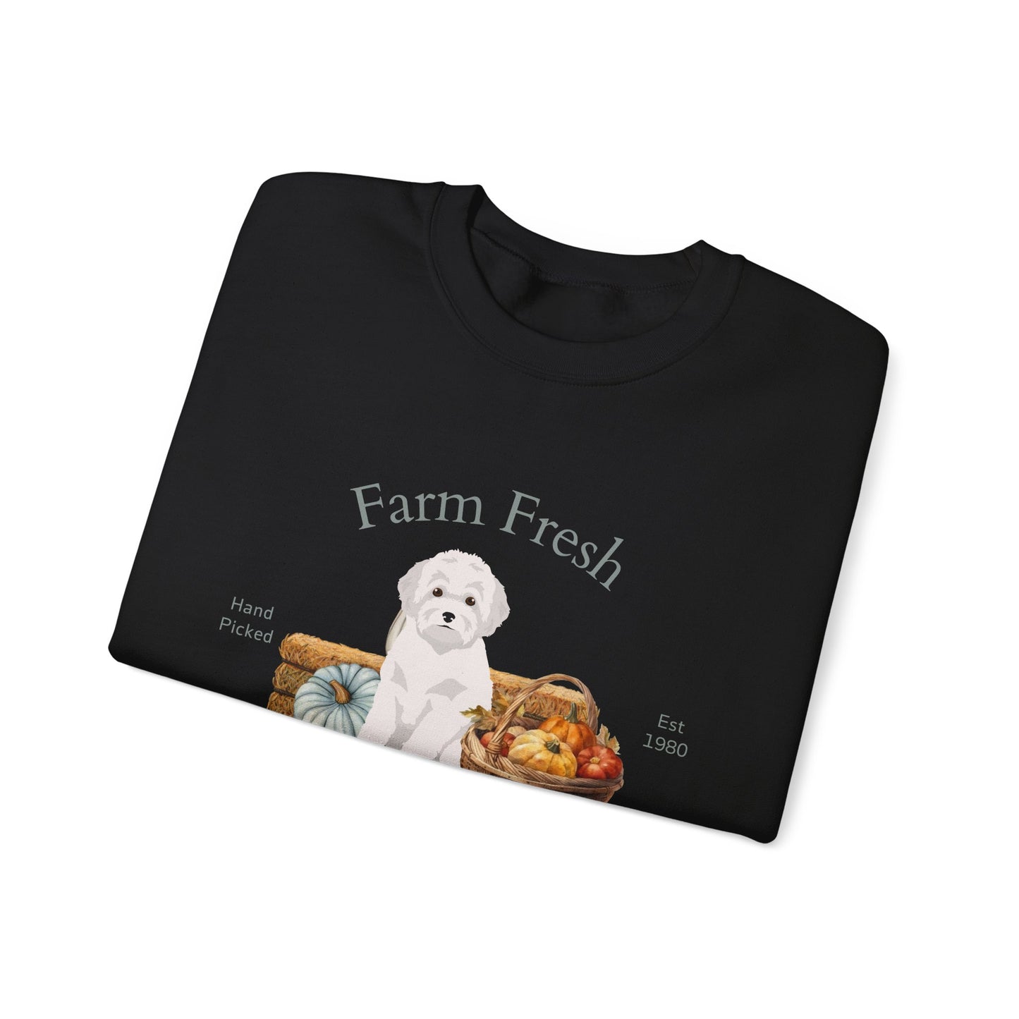 Toy Poodle Dog Fall Farm Fresh Unisex Heavy Blend Crewneck Sweatshirt