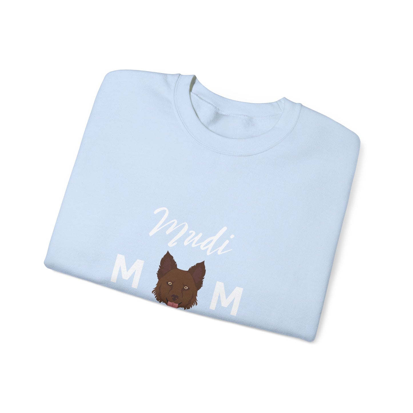 Mudi Dog Mom Funny Unisex Heavy Blend Crewneck Sweatshirt
