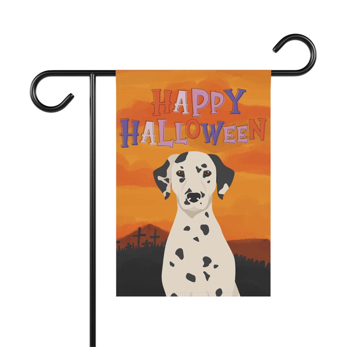 Dalmatian Dog Halloween Garden Flag