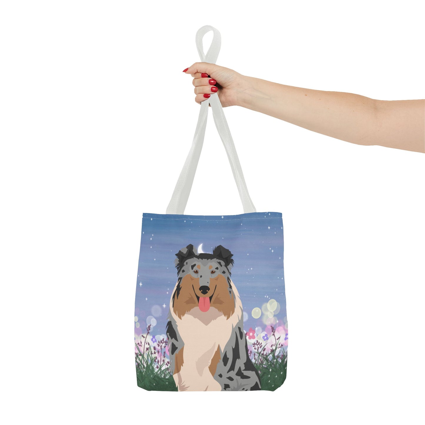 Collie Dog Tote Bag 13x13