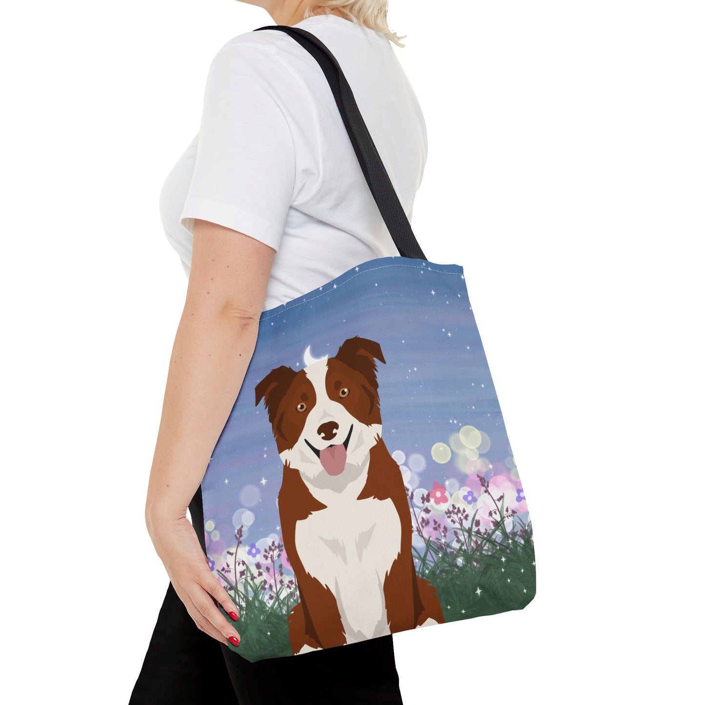 Border Collie Dog Tote Bag 16x16