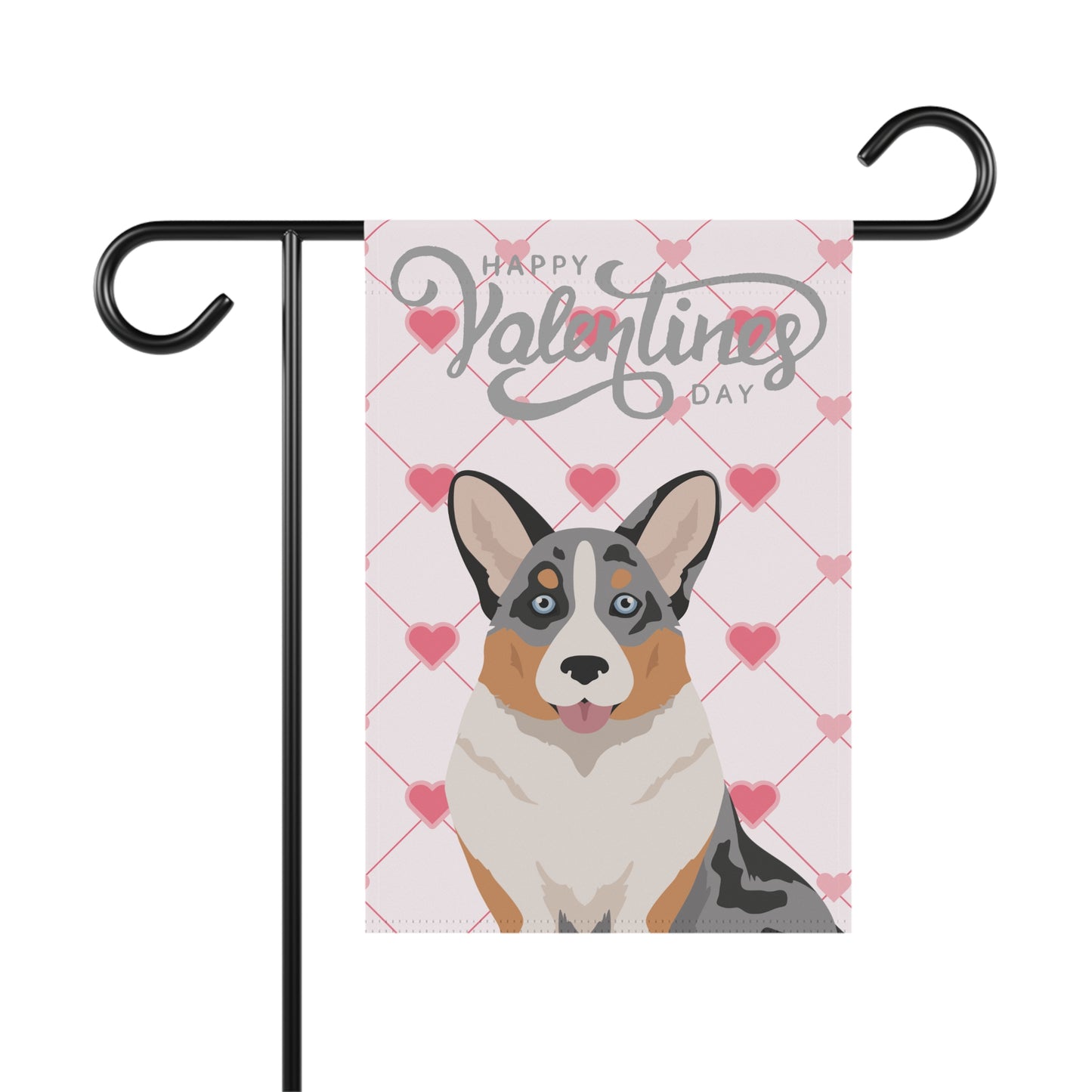 Cardigan Welsh Corgi Dog Valentines Day Garden Flag