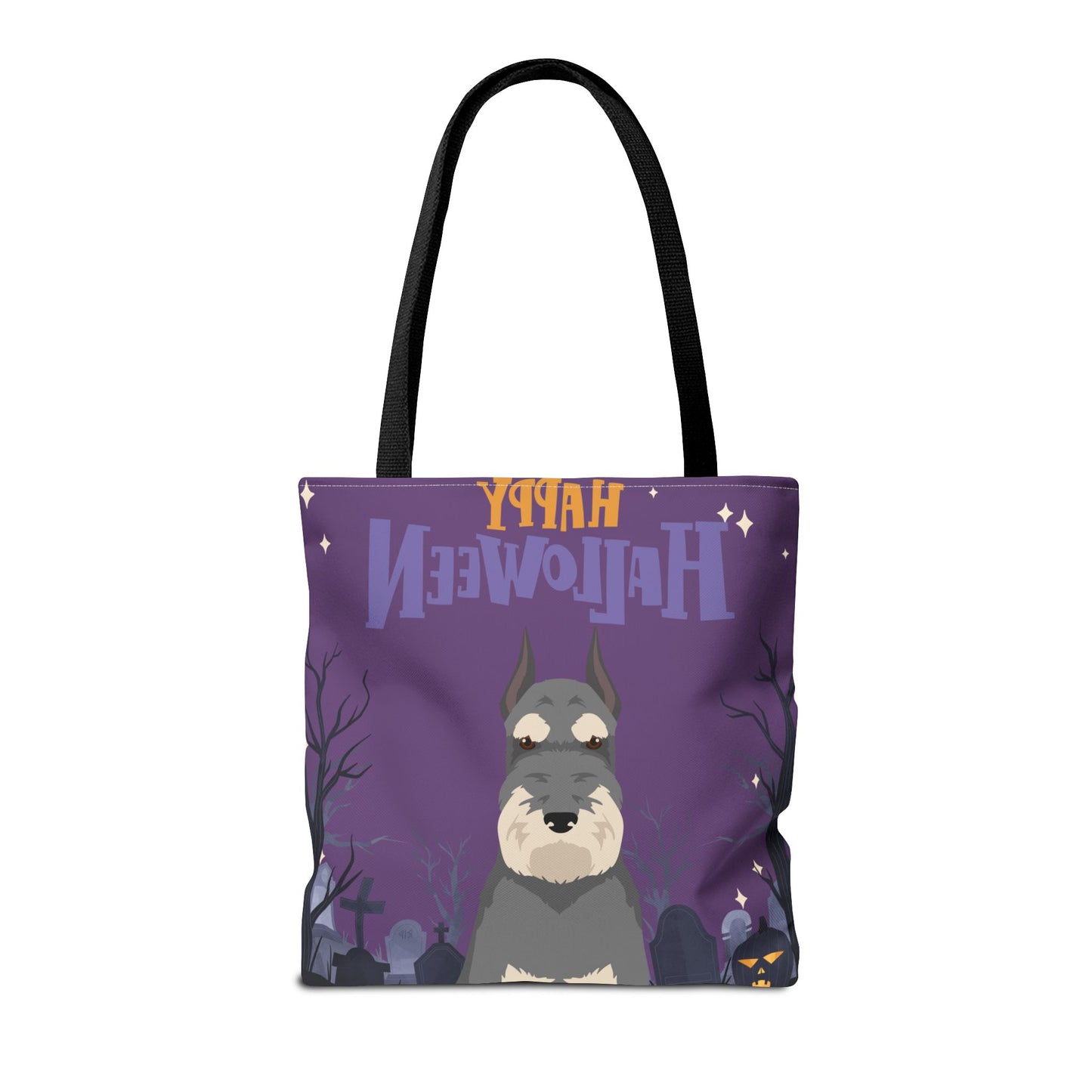 Schnauzer Dog Happy Halloween Tote Bag 16x16