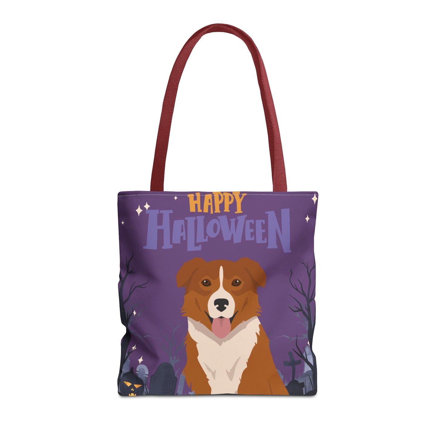 English Shepherd Dog Happy Halloween Tote Bag 16x16
