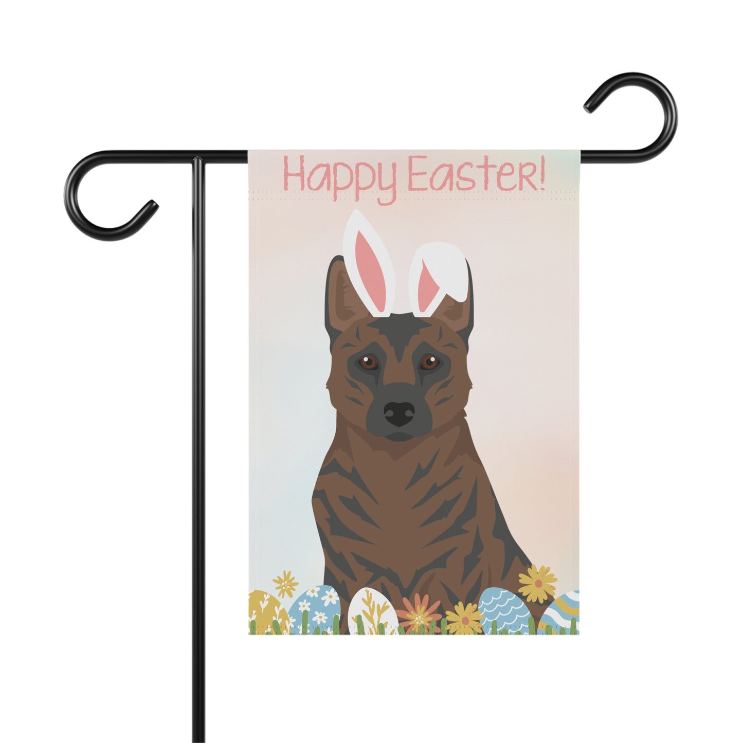 Kai Ken Dog Happy Easter Garden Flag