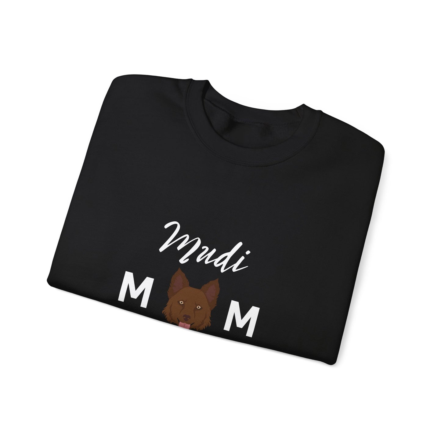 Mudi Dog Mom Funny Unisex Heavy Blend Crewneck Sweatshirt