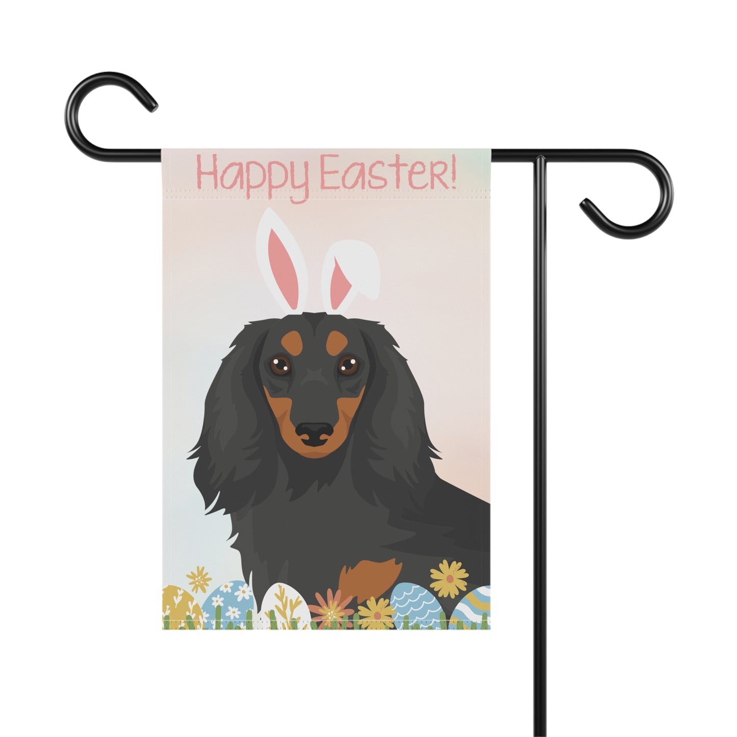 Dachshund Dog Happy Easter Garden Flag