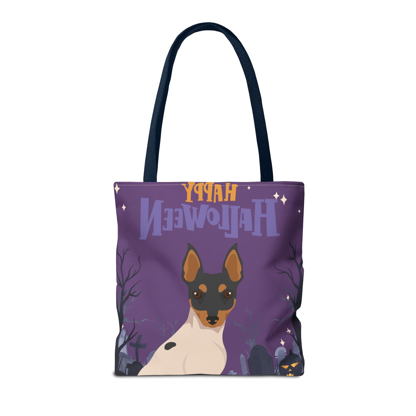 Toy Fox Terrier Dog Happy Halloween Tote Bag 16x16