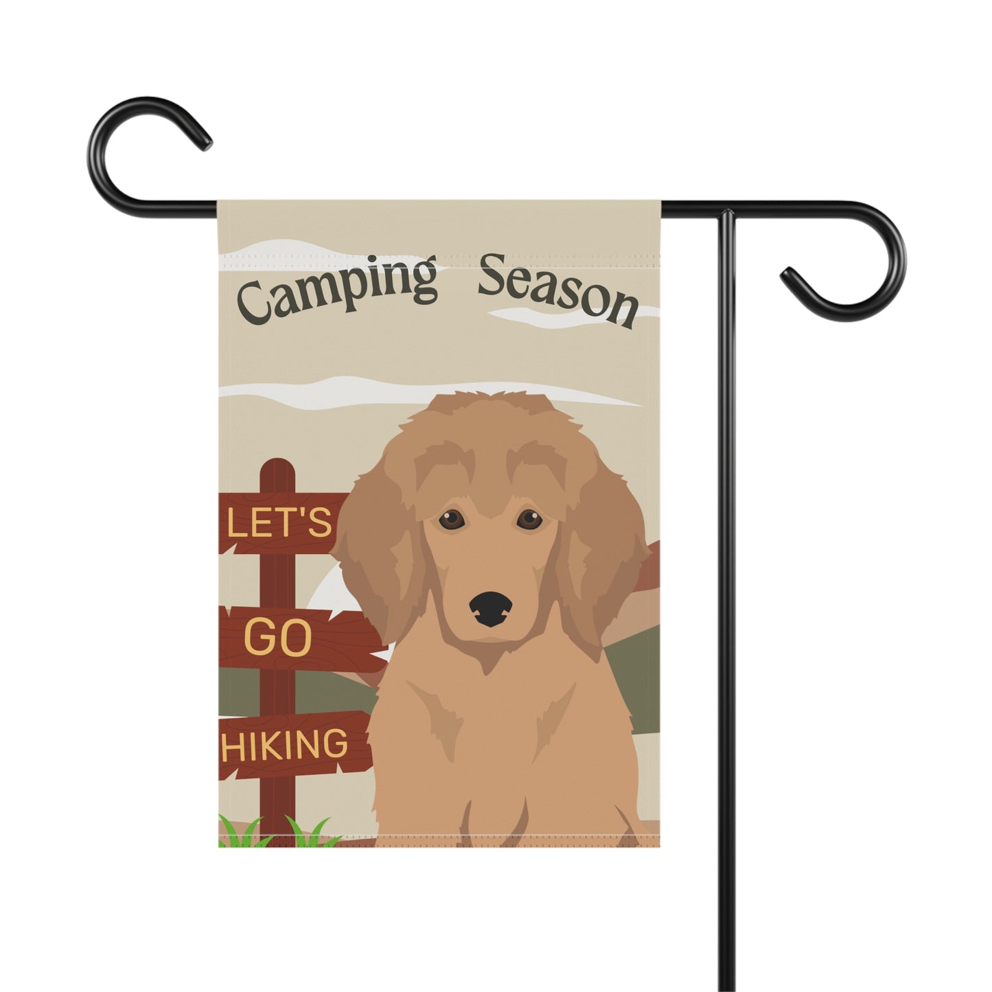 Poodle Dog Camping Garden Flag