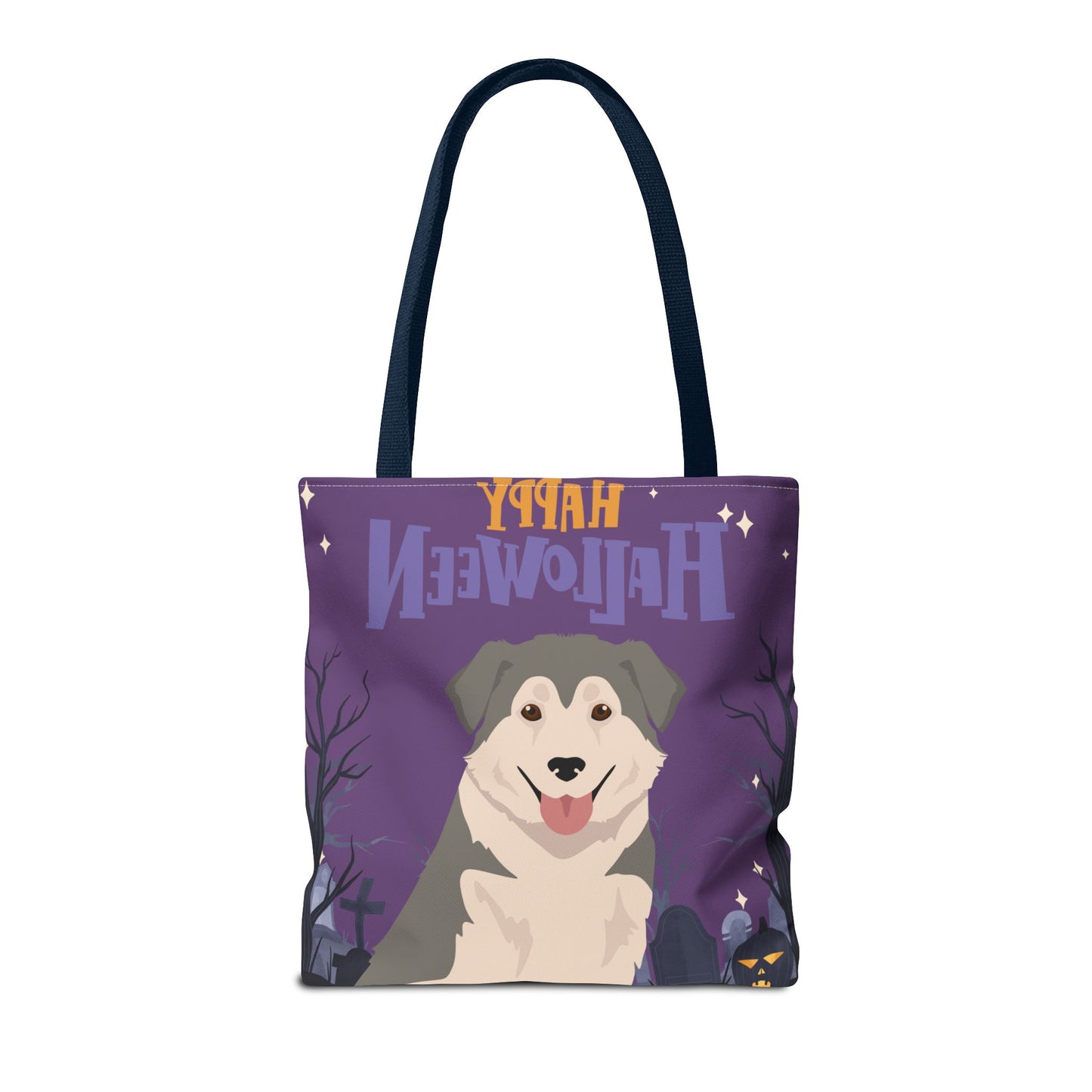 Aidi Dog Happy Halloween Tote Bag 16x16