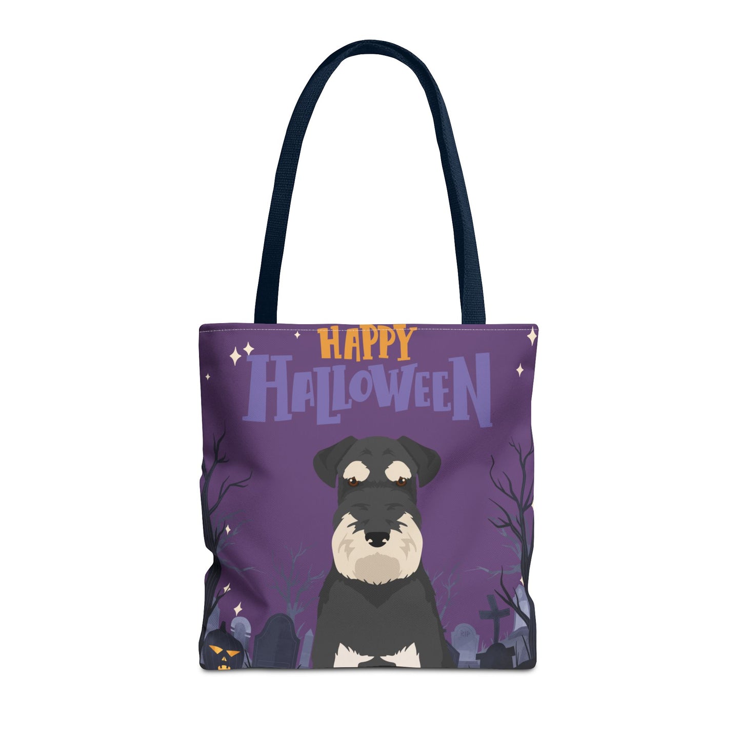 Schnauzer Dog Happy Halloween Tote Bag 16x16