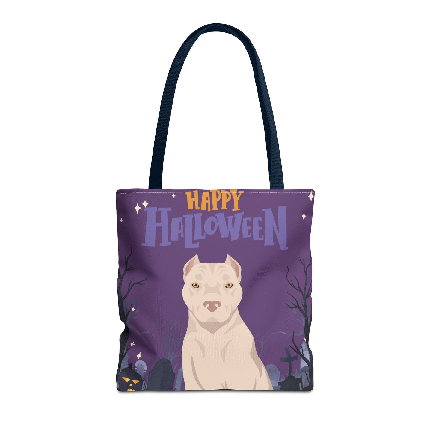 American Staffordshire Terrier Dog Happy Halloween Tote Bag 16x16