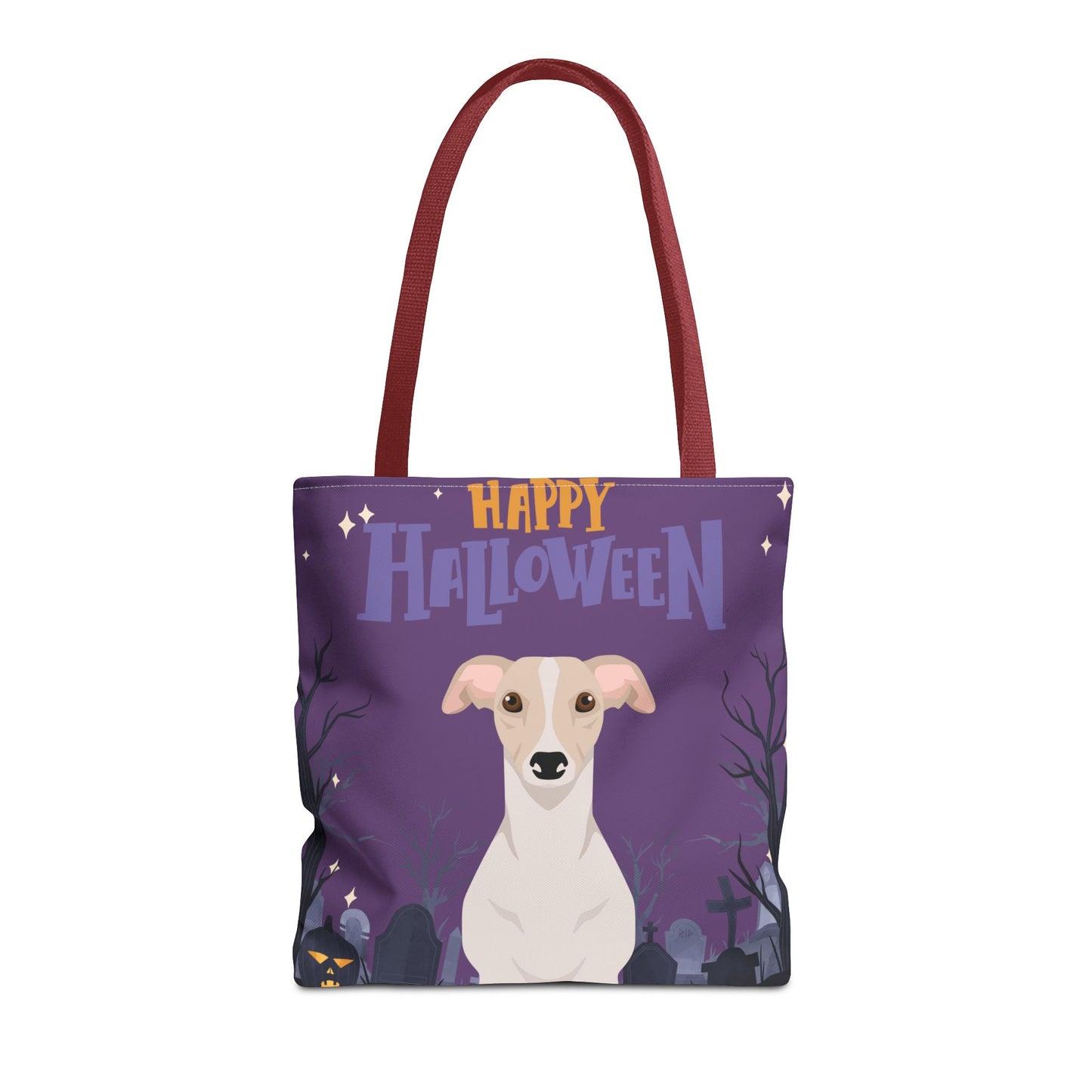 Whippet Dog Happy Halloween Tote Bag 16x16