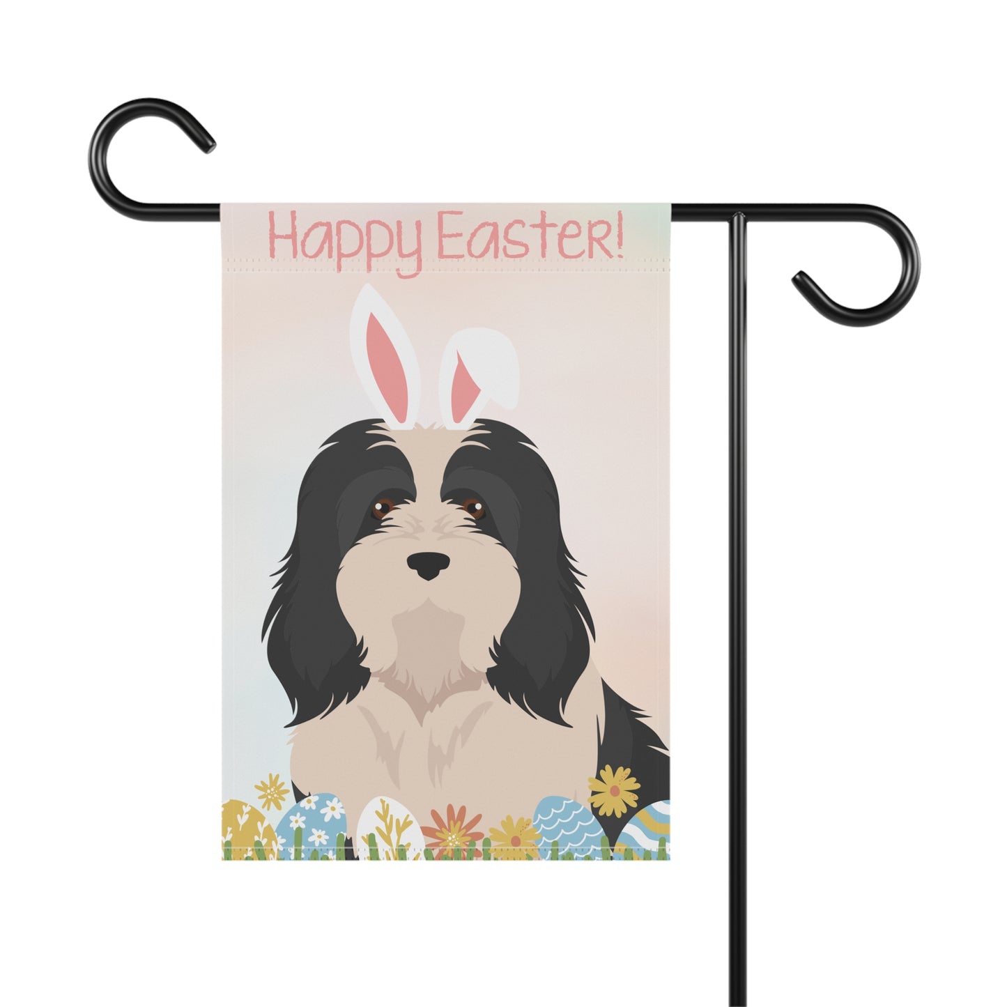 Havanese Dog Happy Easter Garden Flag
