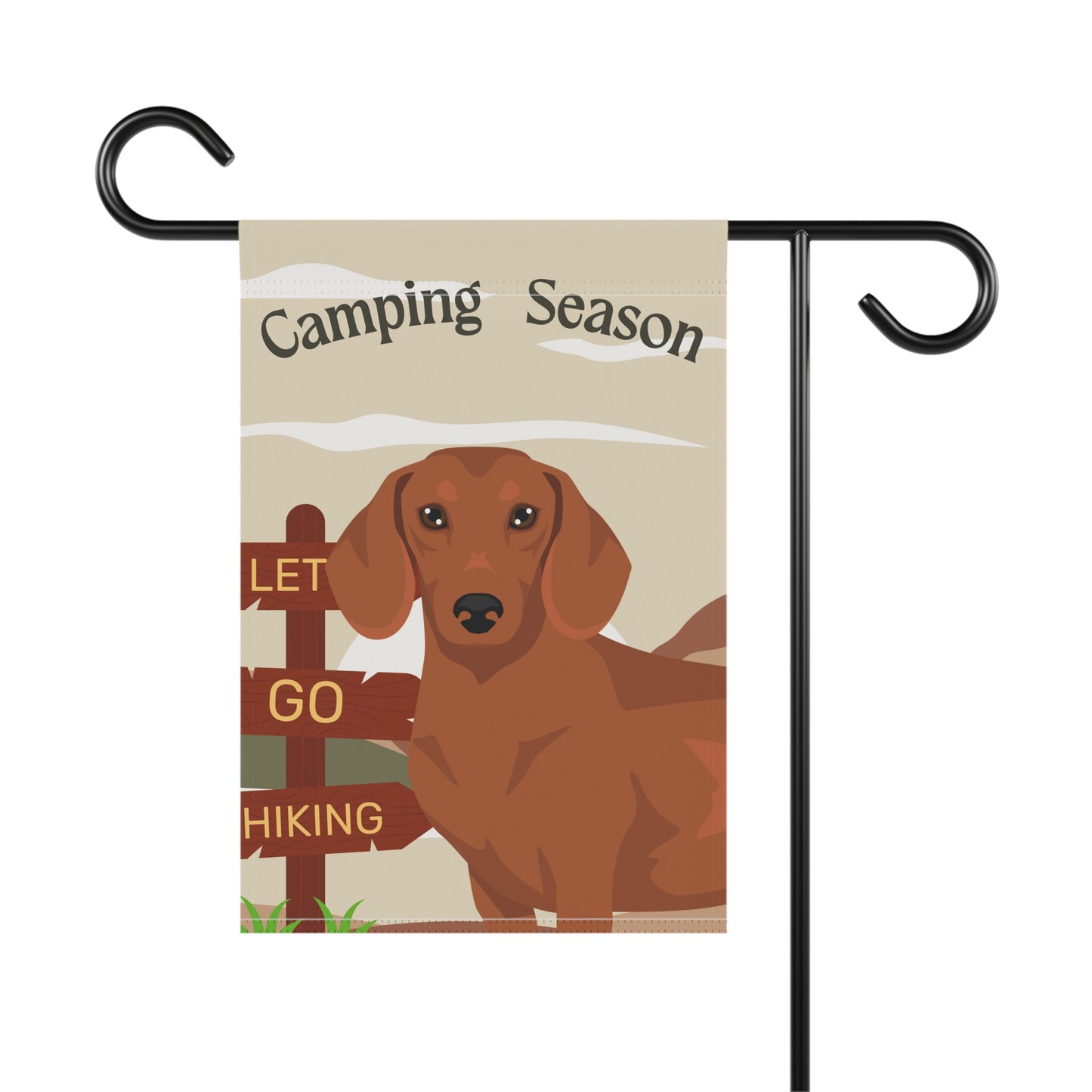Dachshund Dog Camping Garden Flag
