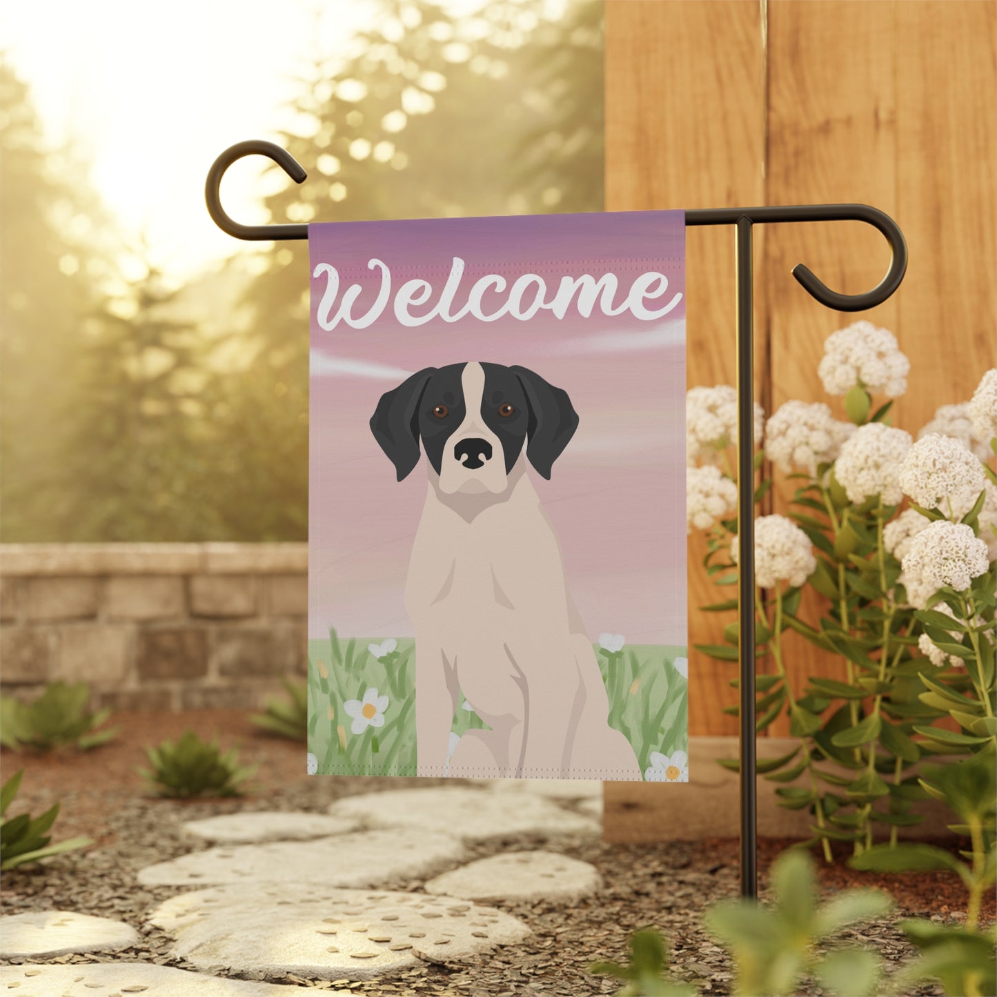 Pointer Dog Welcome Garden Flag