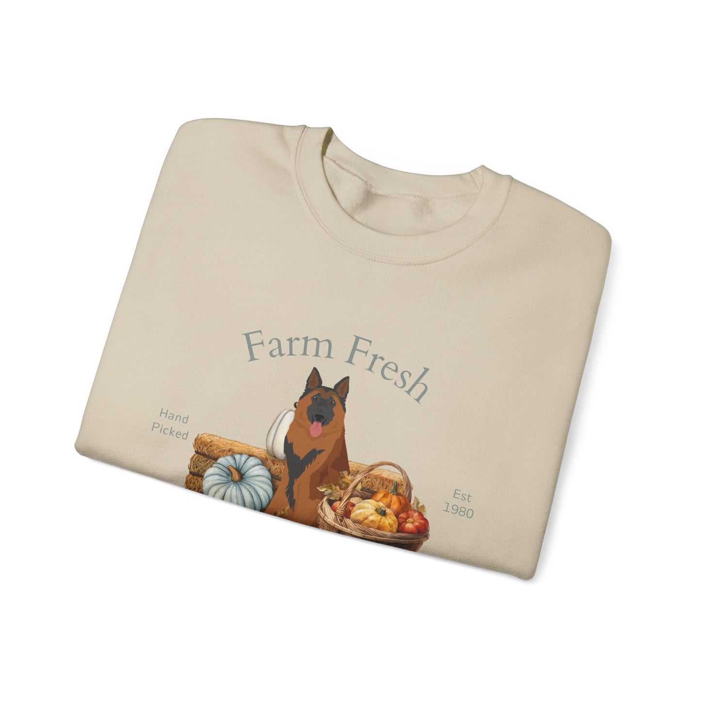 Belgian Tervuren Dog Fall Farm Fresh Unisex Heavy Blend Crewneck Sweatshirt