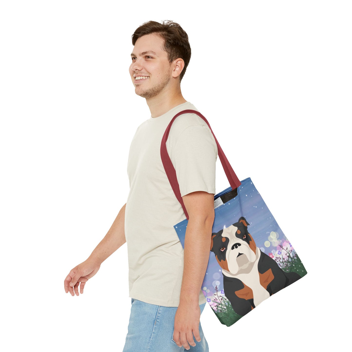 Bulldog Dog Tote Bag 16x16