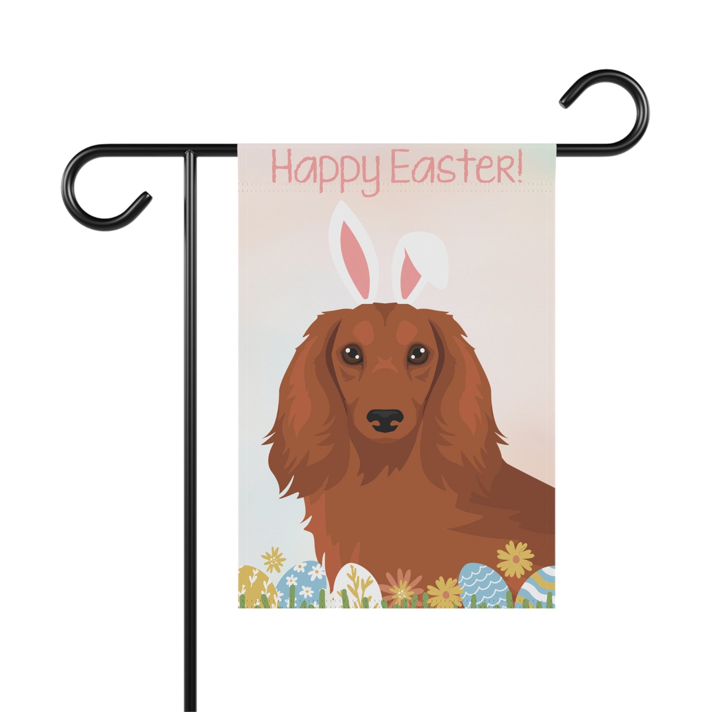 Dachshund Dog Happy Easter Garden Flag