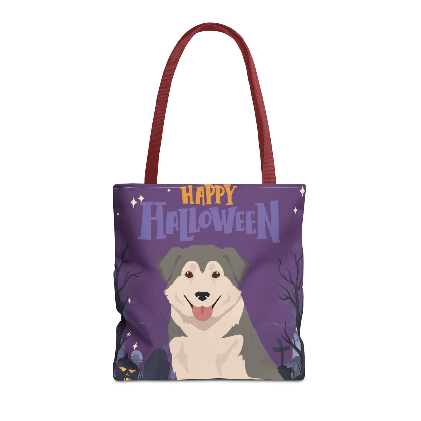 Aidi Dog Happy Halloween Tote Bag 16x16