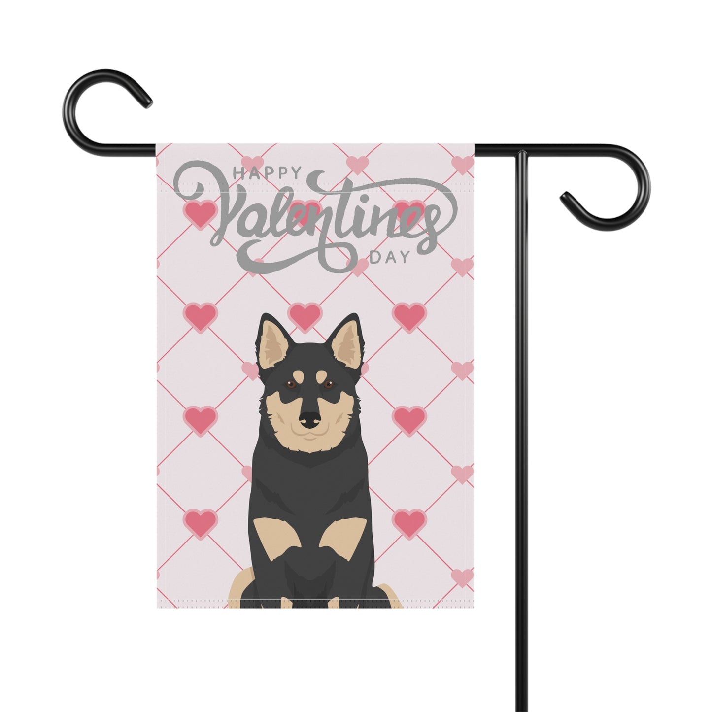 Lapponian Herder Dog Valentines Day Garden Flag
