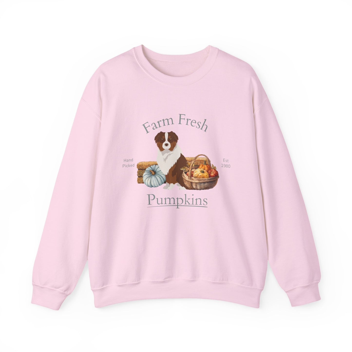 Australian Shepherd Dog Fall Farm Fresh Unisex Heavy Blend Crewneck Sweatshirt