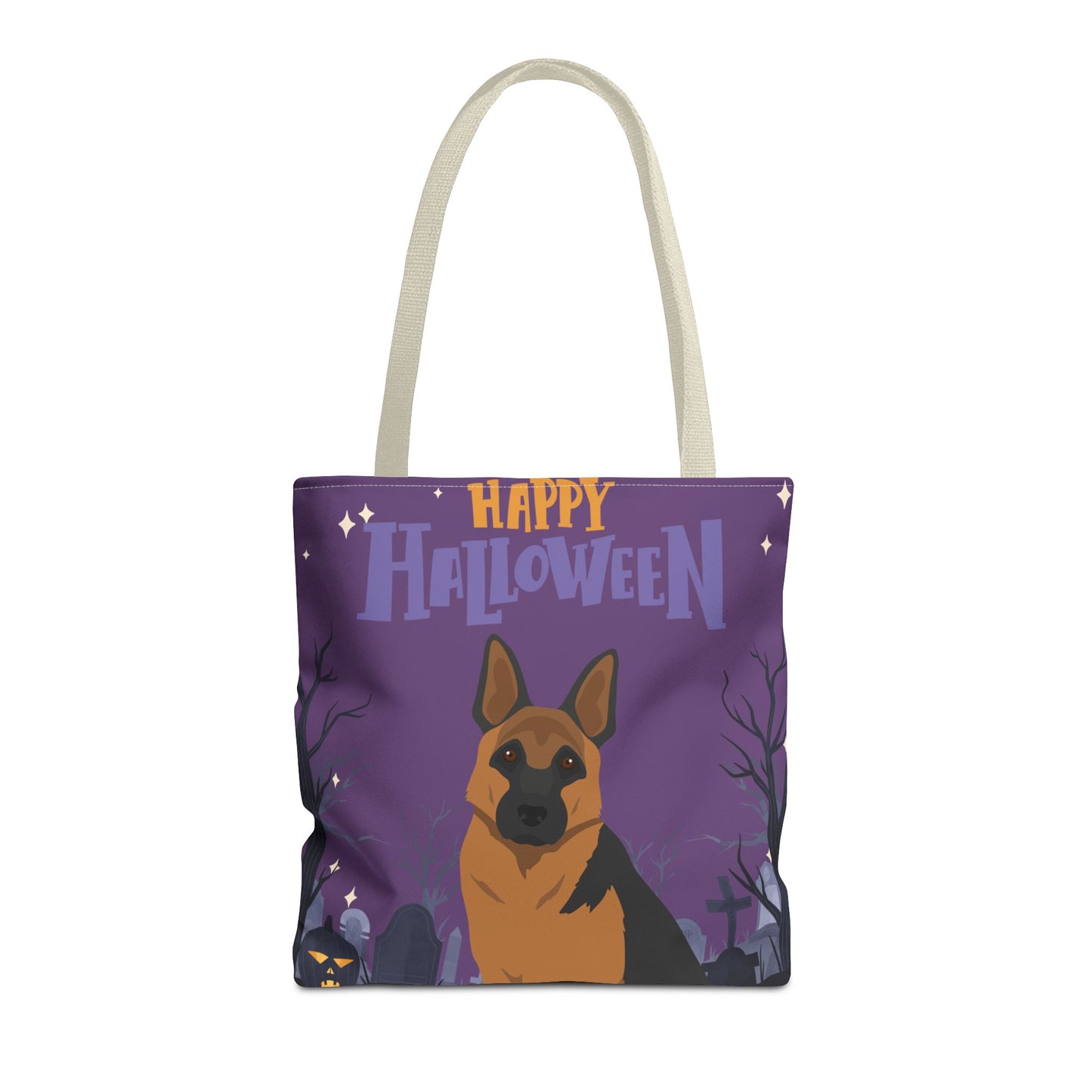 German Shepherd Dog Happy Halloween Tote Bag 16x16