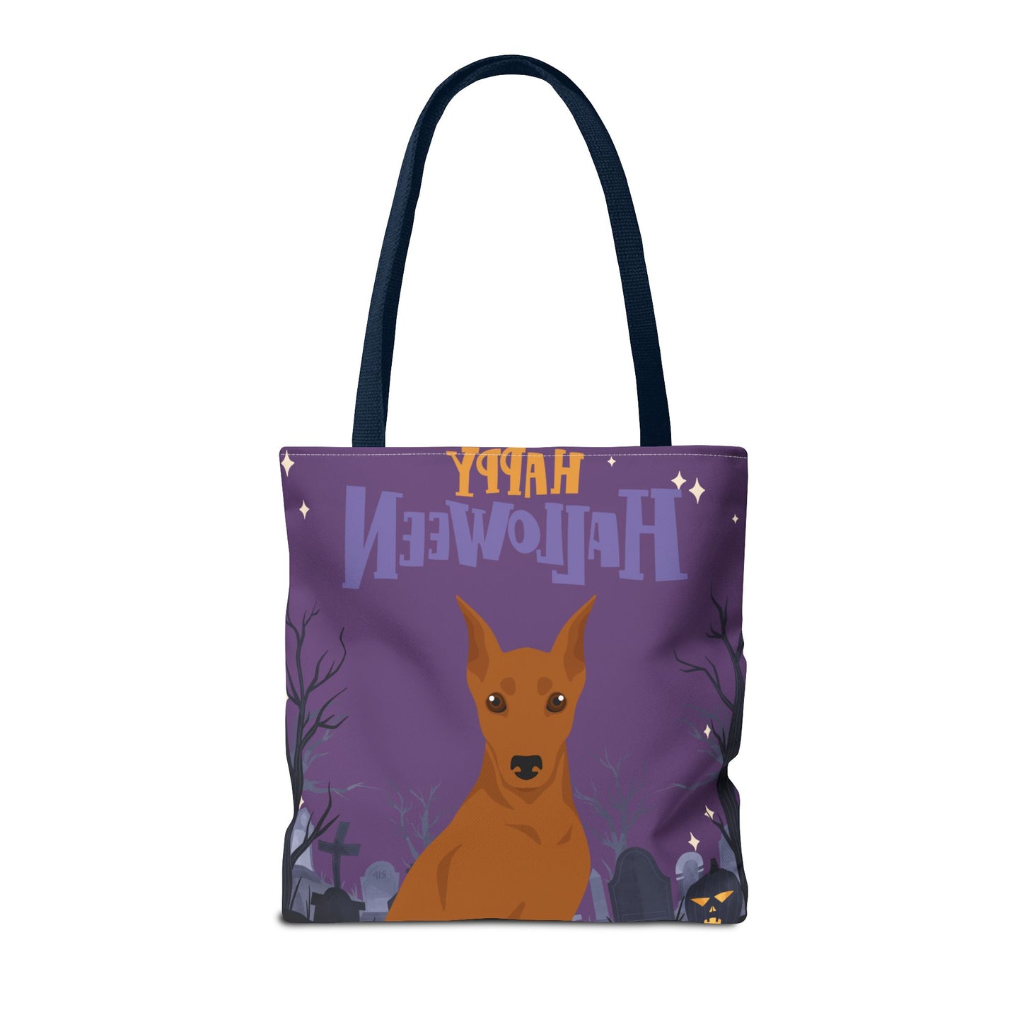 German Pinscher Dog Happy Halloween Tote Bag 16x16