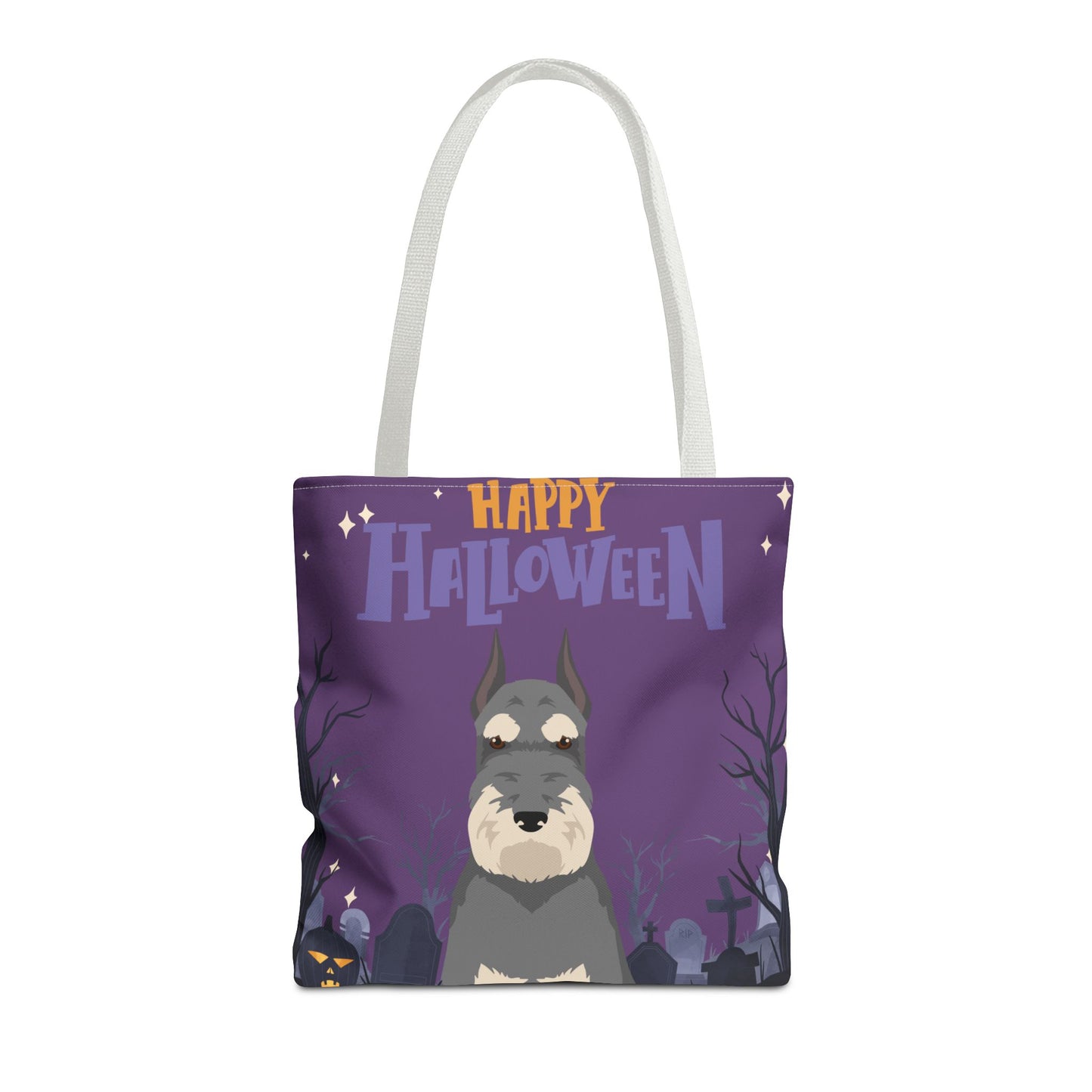 Schnauzer Dog Happy Halloween Tote Bag 16x16