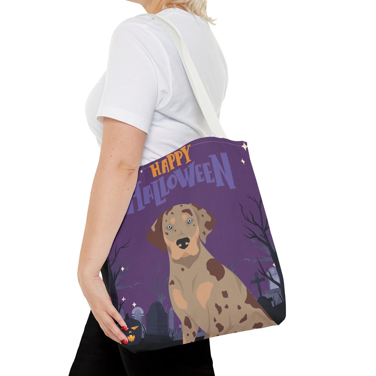 Catahoula Leopard Dog Dog Happy Halloween Tote Bag 16x16