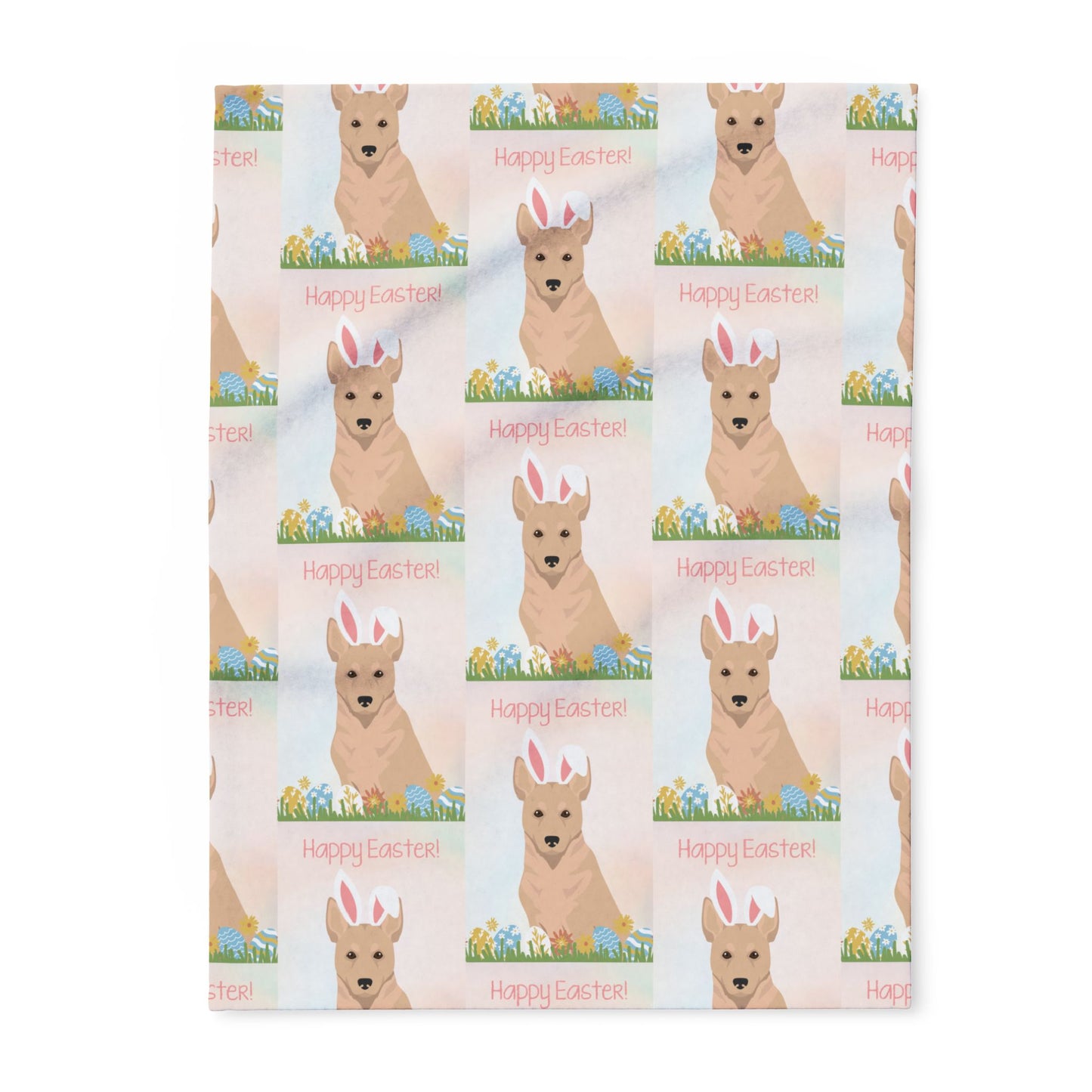 Cannan Dog Happy Easter Arctic Fleece Blanket - Cozy Decor for Spring Celebrations