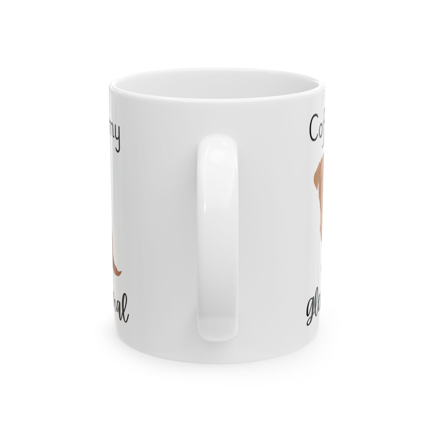 Coffee and My Glen Of Immal Ceramic Mug | Dog Lover Gift, Pet Owner Cup, Cute Mug for Dog Moms, Funny Mug for Coffee Lovers