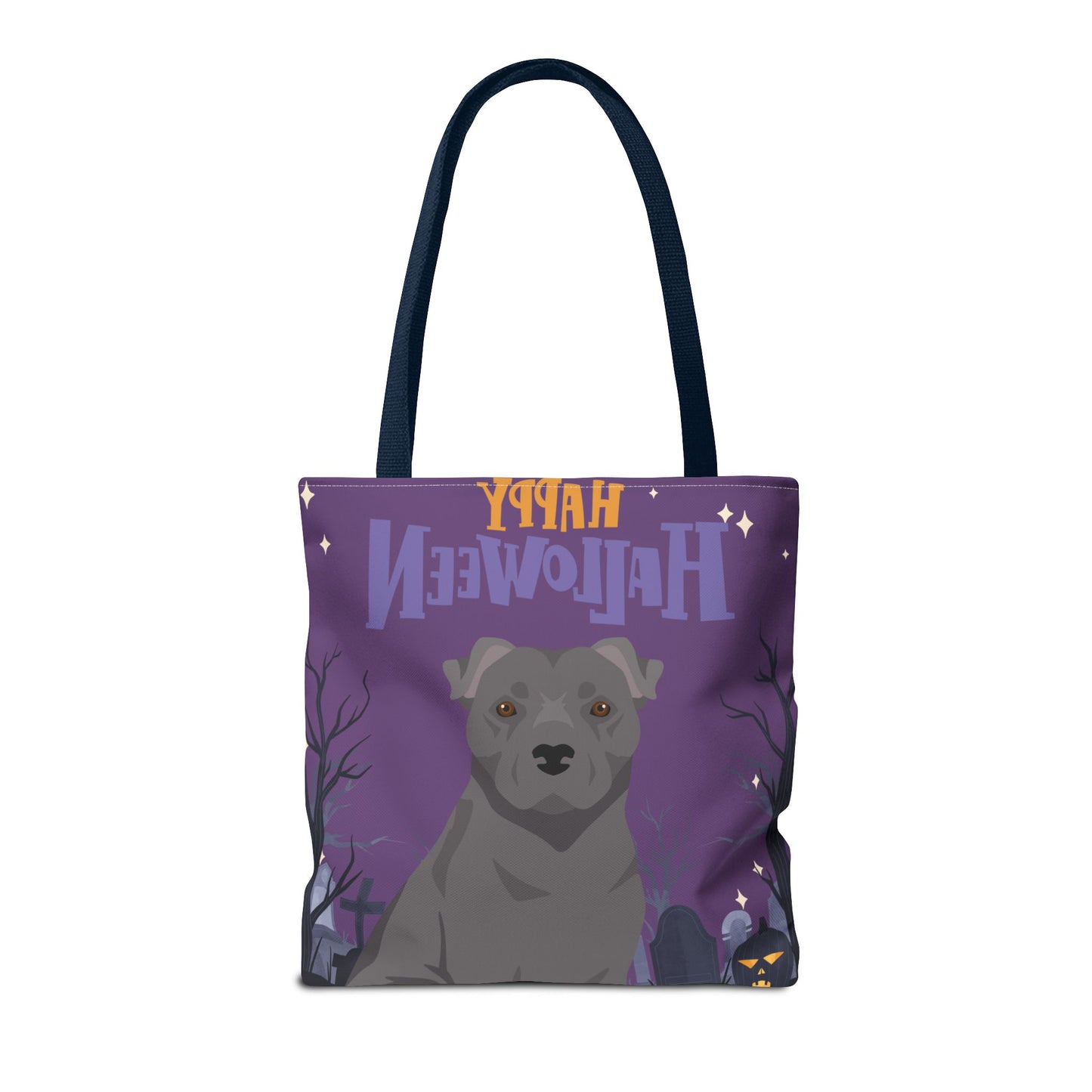 Staffordshire Bull Terrier Dog Happy Halloween Tote Bag 16x16