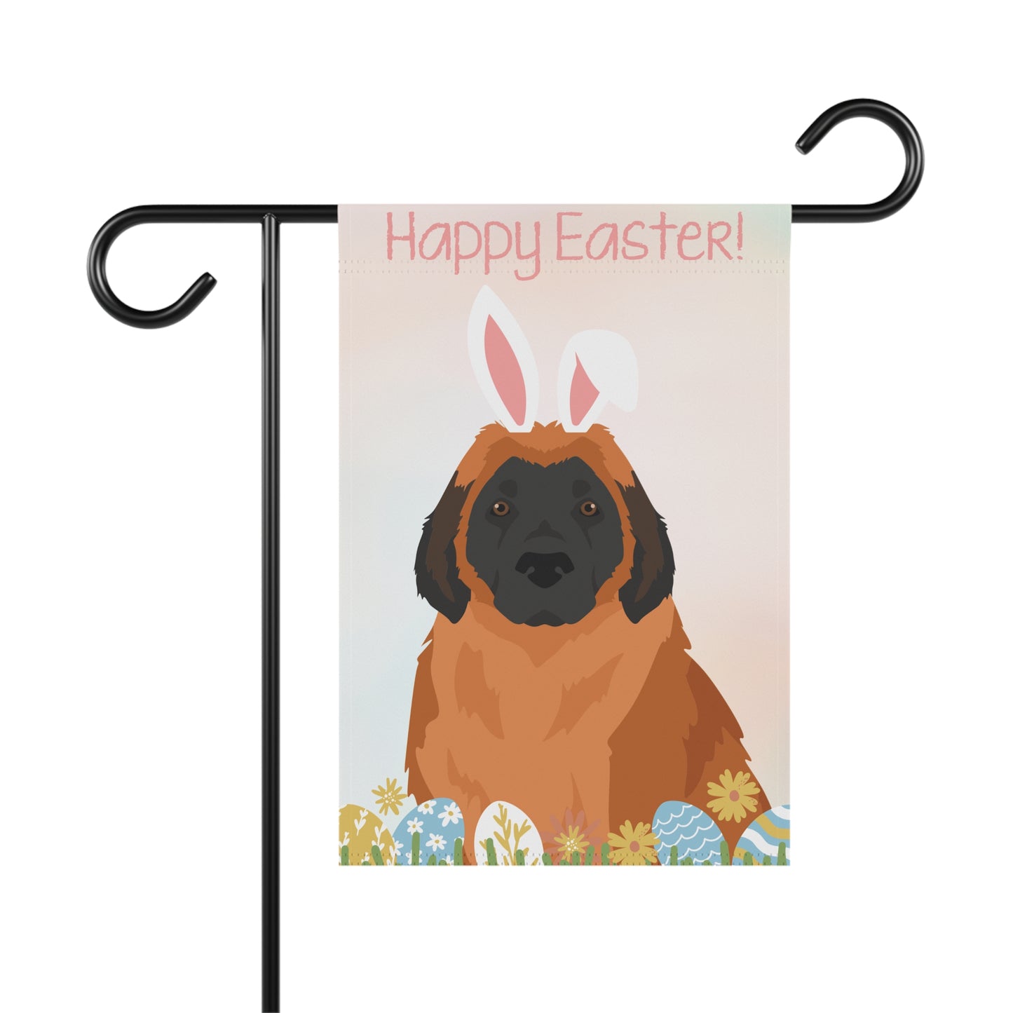 Leonberger Dog Happy Easter Garden Flag