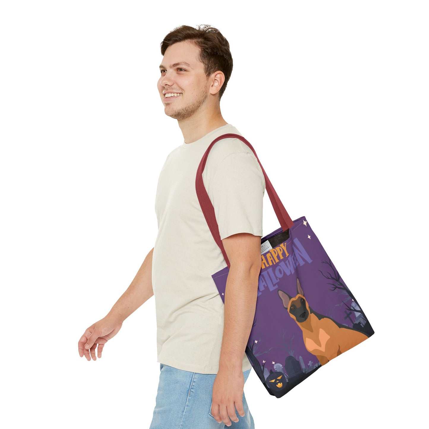 Belgain Malinois Dog Happy Halloween Tote Bag 16x16