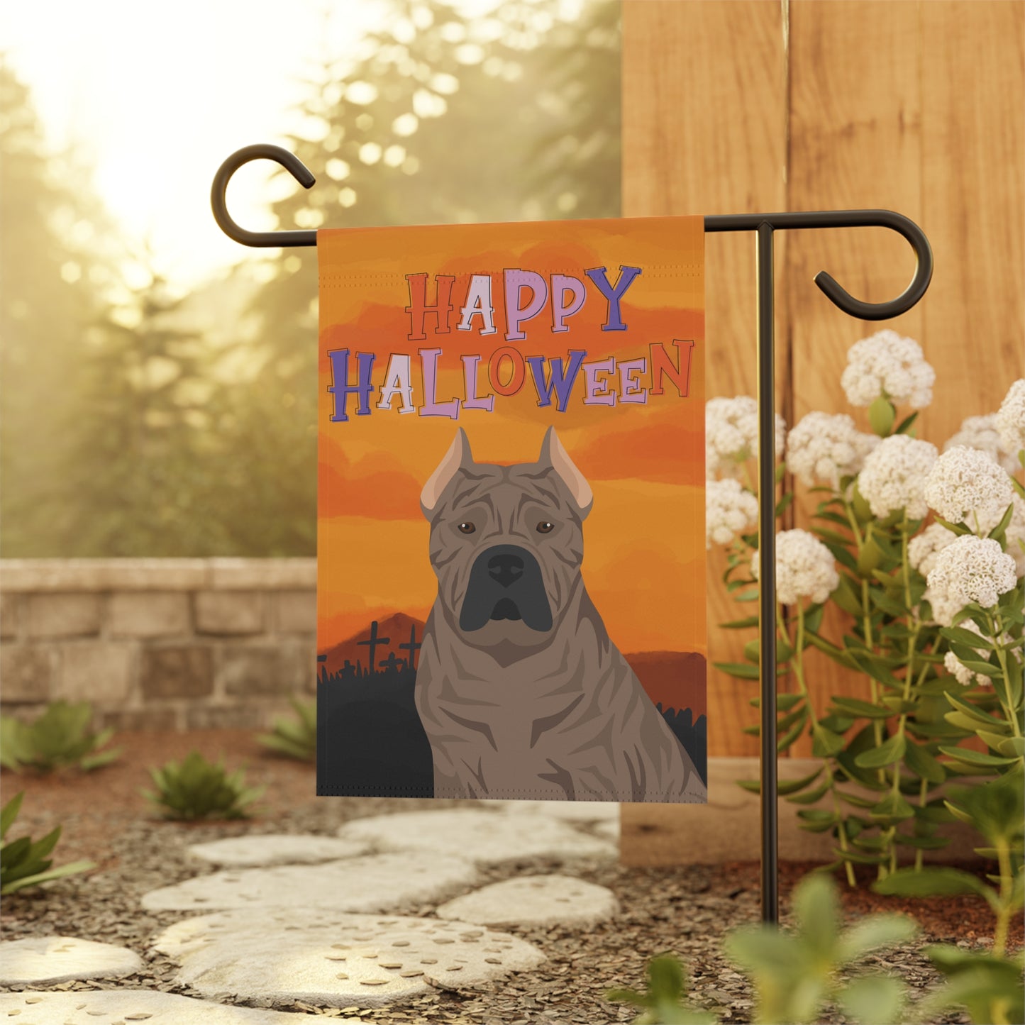Presa Canario Dog Halloween Garden Flag