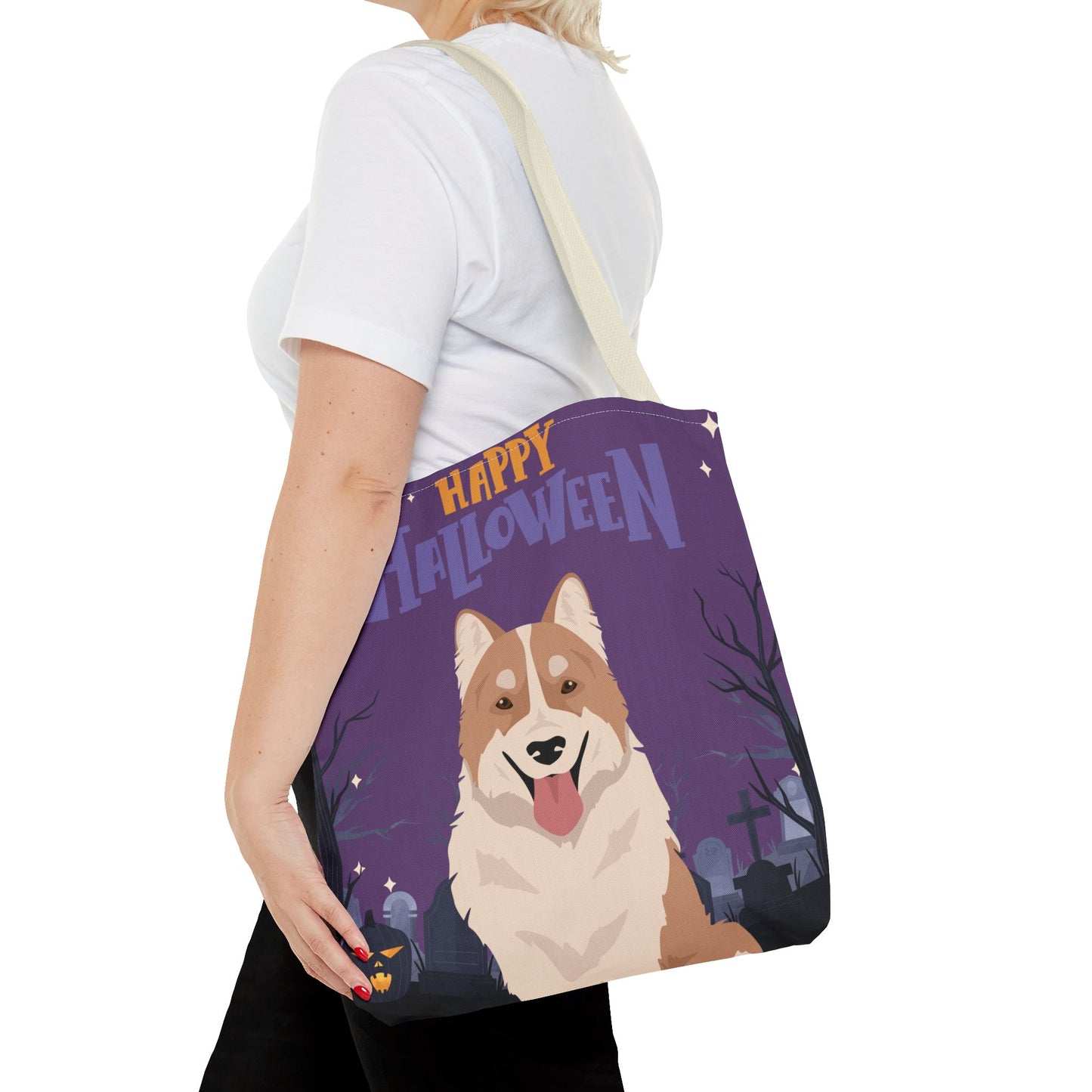 Thai Bangkaew Dog Dog Happy Halloween Tote Bag 16x16