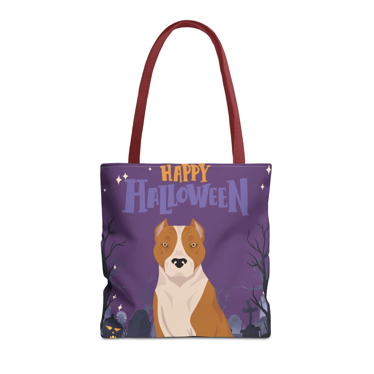 American Staffordshire Terrier Dog Happy Halloween Tote Bag 16x16