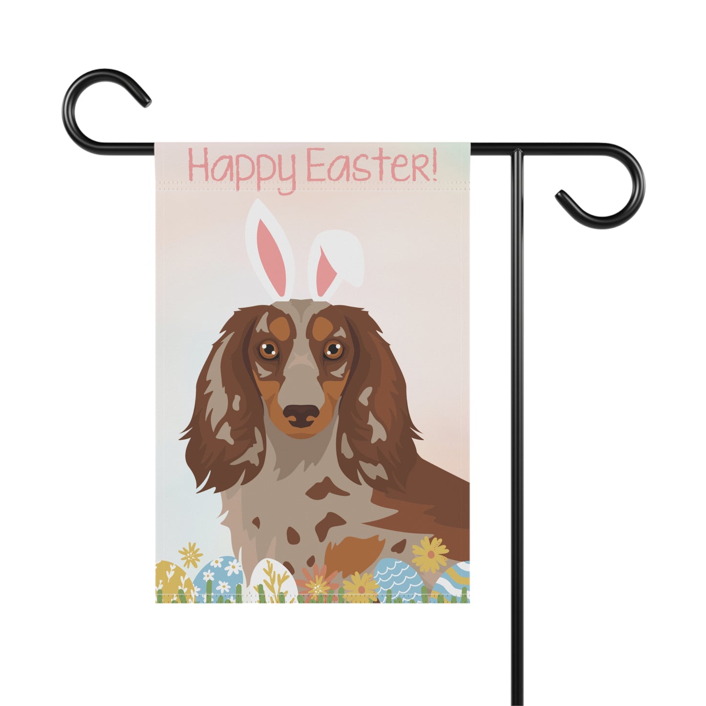 Dachshund Dog Happy Easter Garden Flag