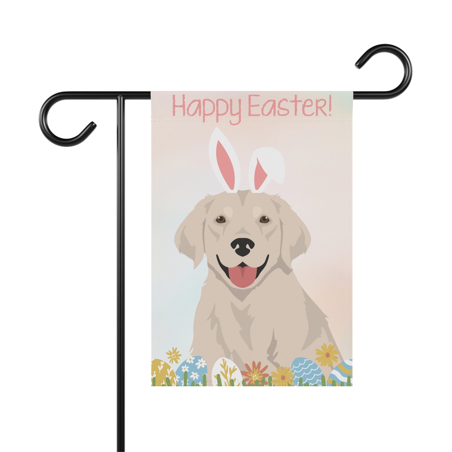 Golden Retriever Dog Happy Easter Garden Flag