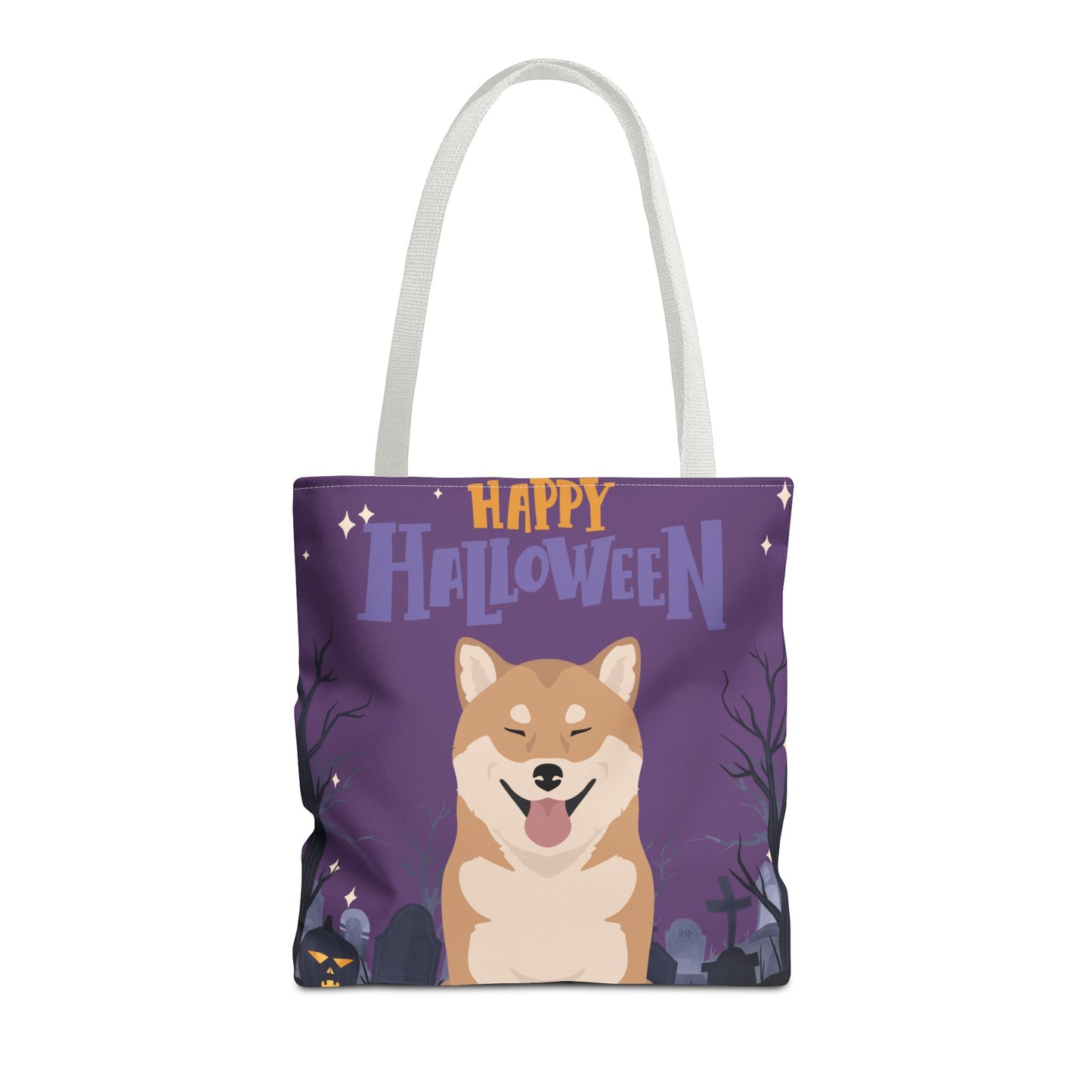 Shiba Inu Dog Happy Halloween Tote Bag 16x16