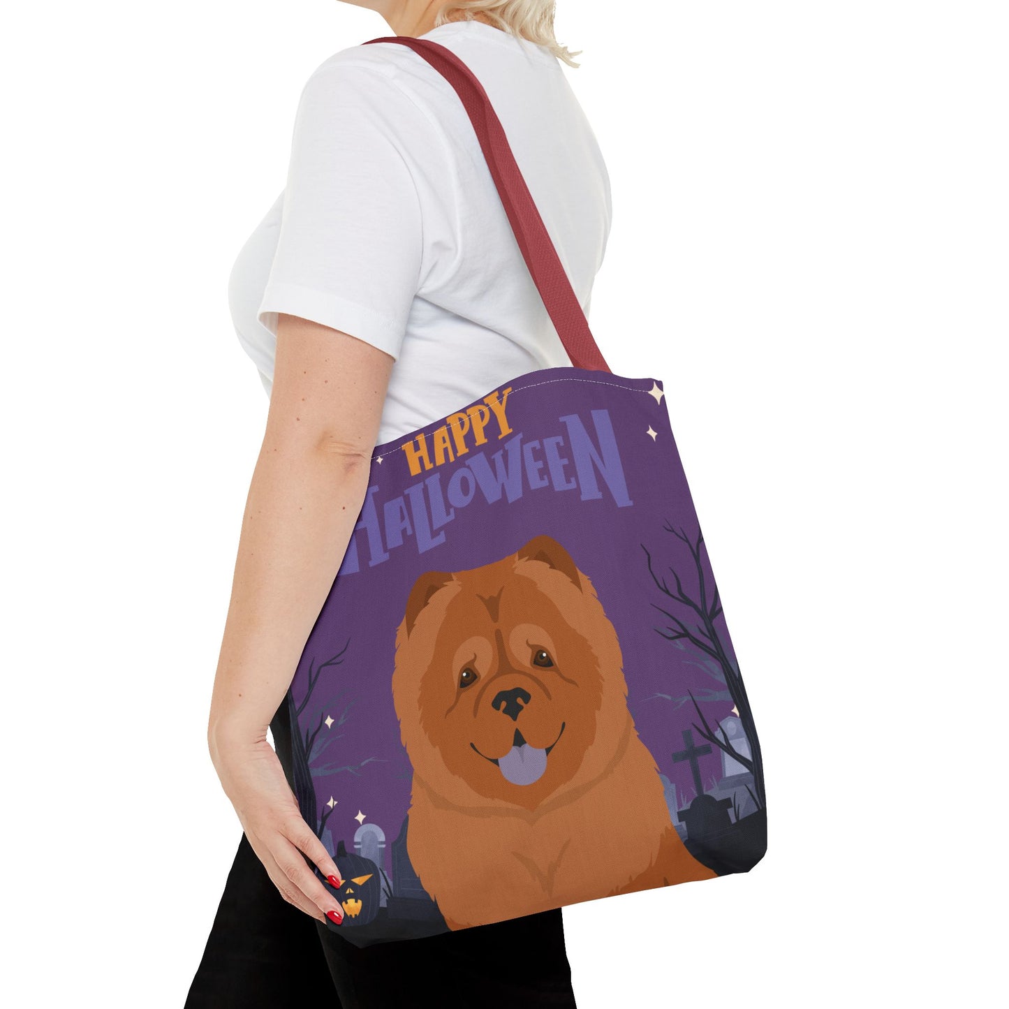 Chow Chow Dog Happy Halloween Tote Bag 16x16