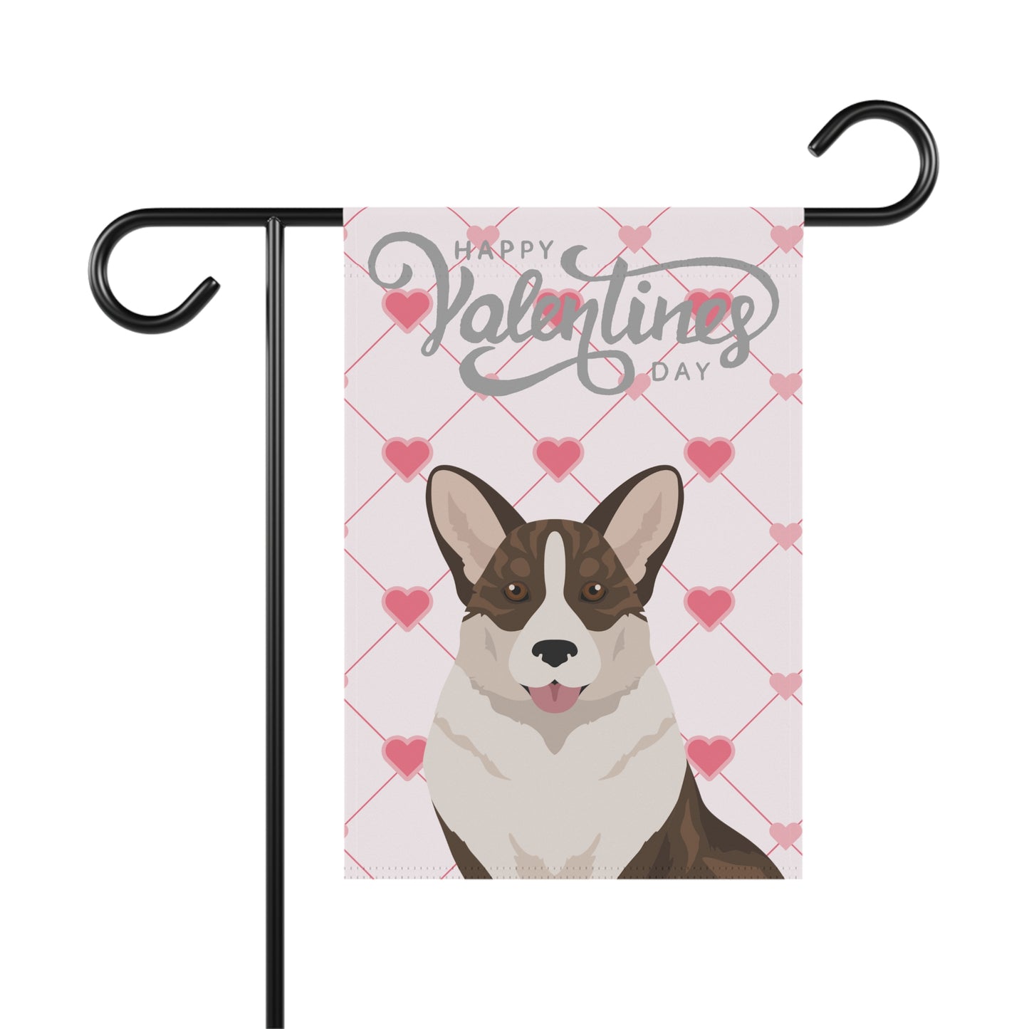 Cardigan Welsh Corgi Dog Valentines Day Garden Flag