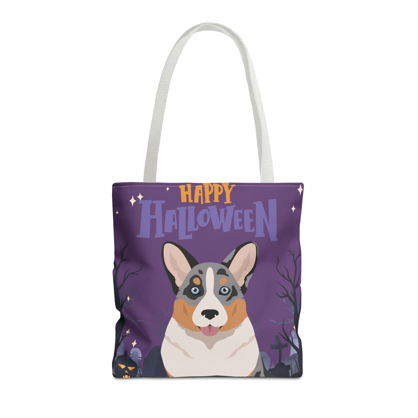 Cardigan Welsh Corgi Dog Happy Halloween Tote Bag 16x16