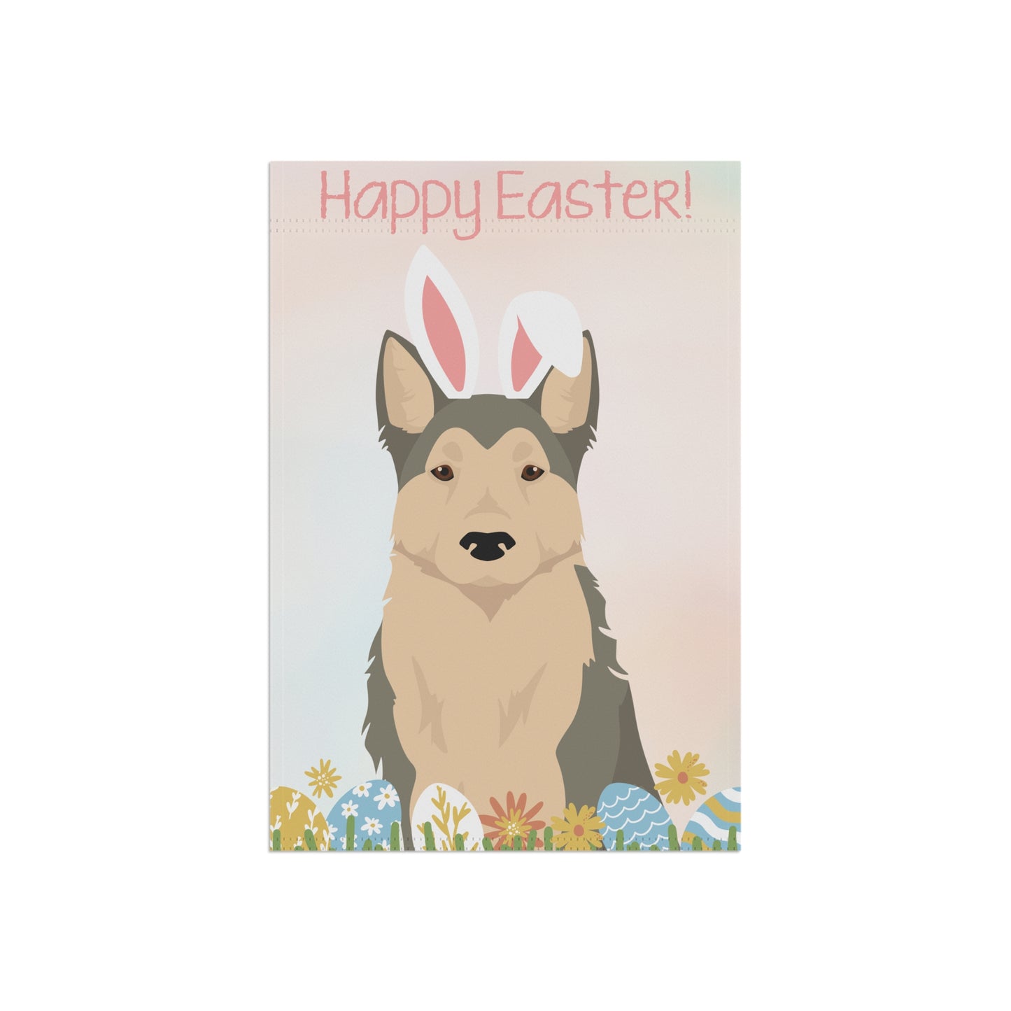 West Siberian Laika Dog Happy Easter Garden Flag
