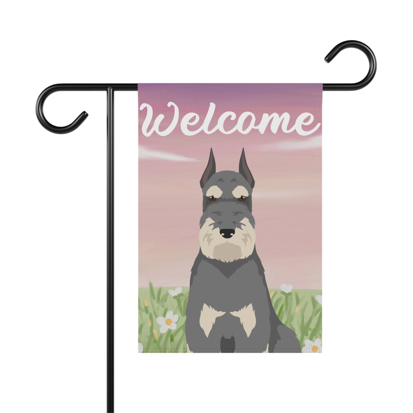 Schnauzer Dog Welcome Garden Flag