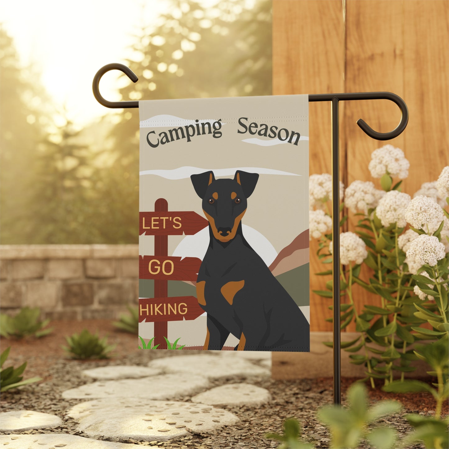 Manchester Terrier Dog Camping Garden Flag
