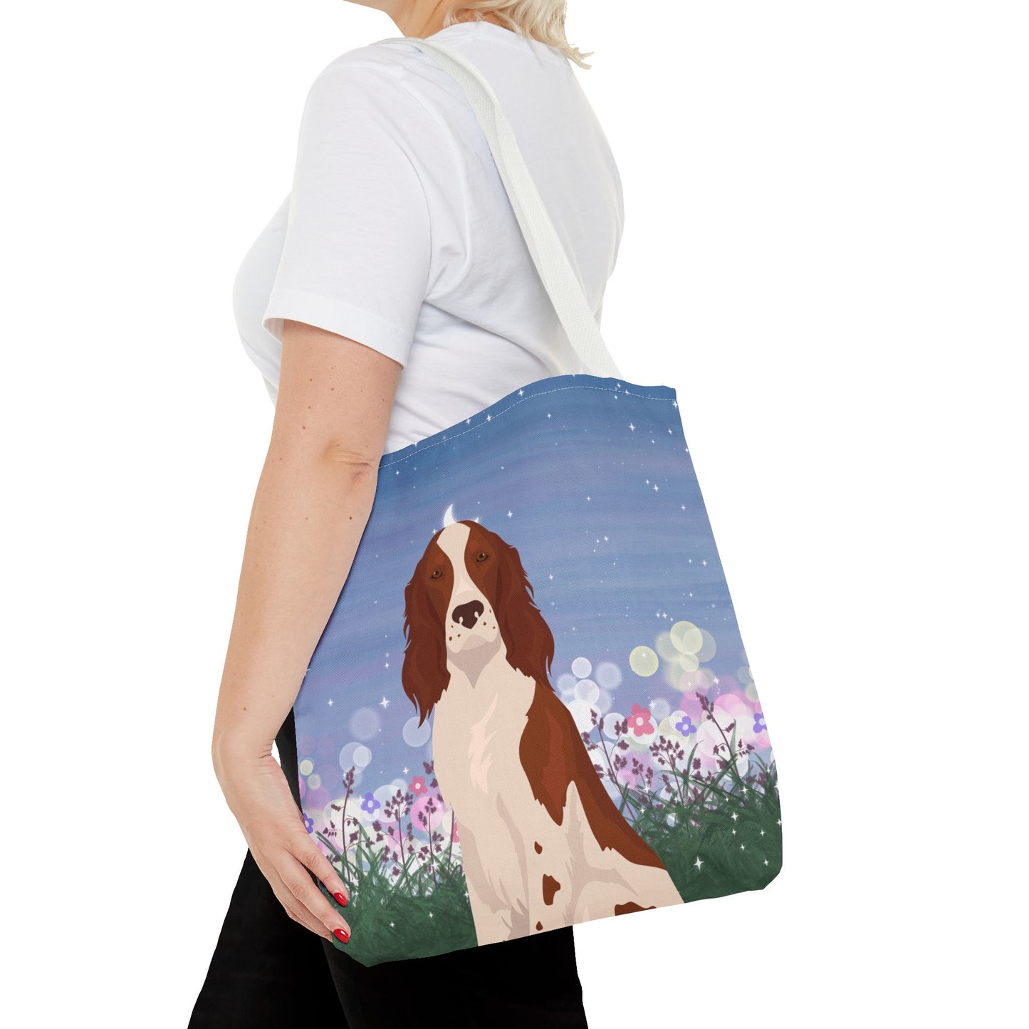 Irish R&W Setter Dog Tote Bag 16x16