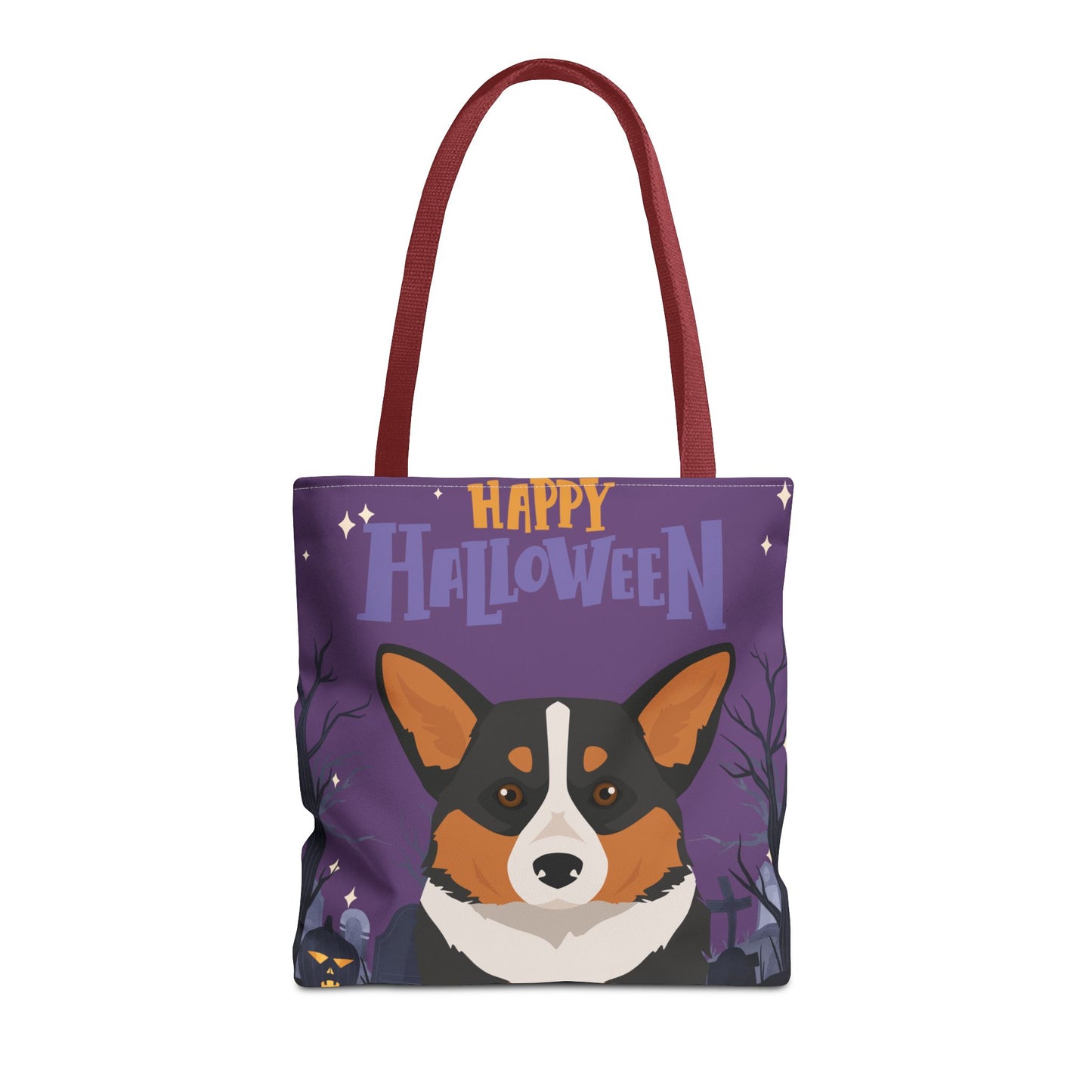 Pembroke Welsh Corgi Dog Happy Halloween Tote Bag 16x16